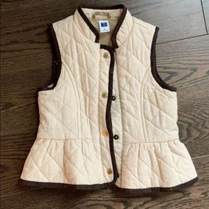 Janie and Jack quilted peplum vest